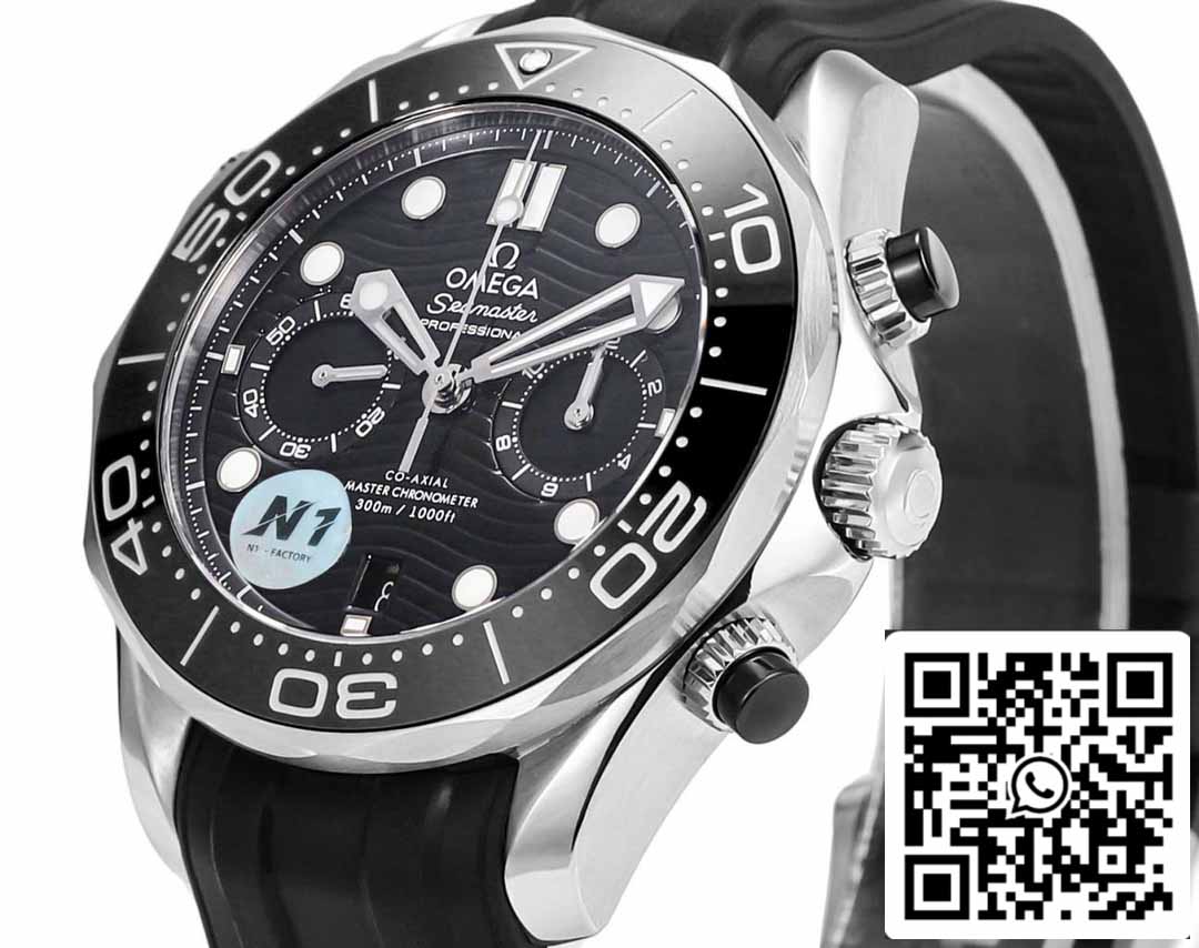 Correa de caucho de fábrica N1 para Omega Seamaster 210.30.44.51.01.001 Diver 300m 1:1 Best Edition