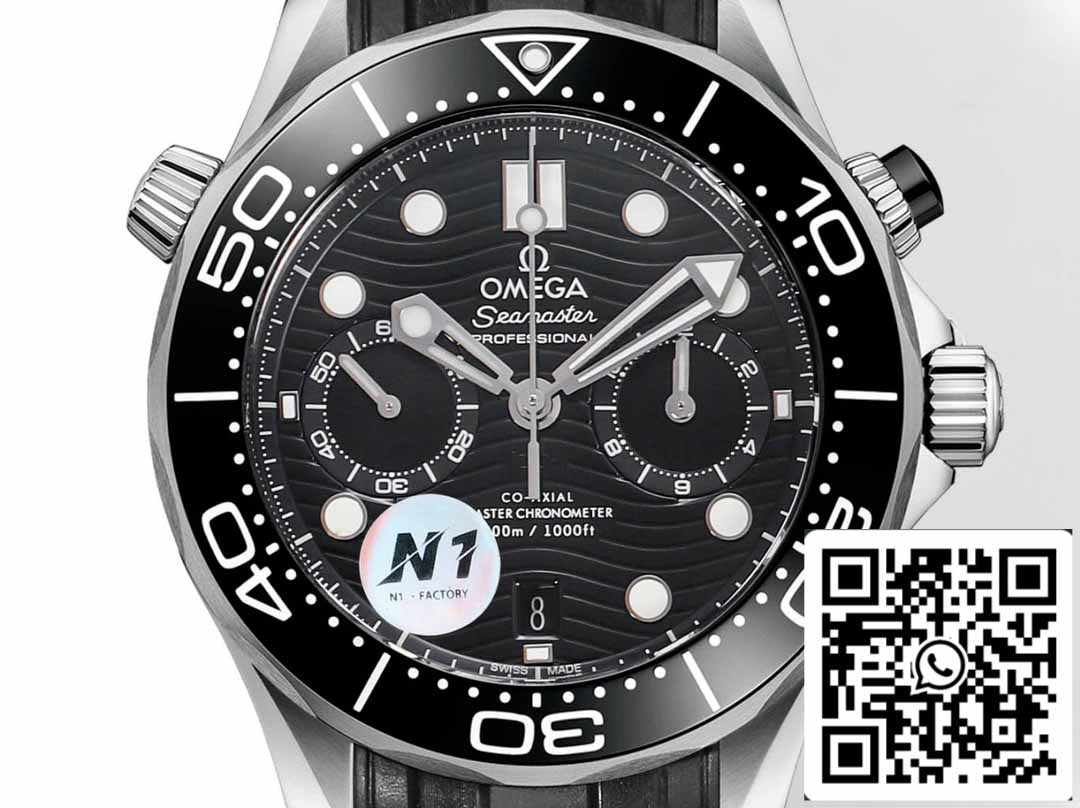 Correa de caucho de fábrica N1 para Omega Seamaster 210.30.44.51.01.001 Diver 300m 1:1 Best Edition