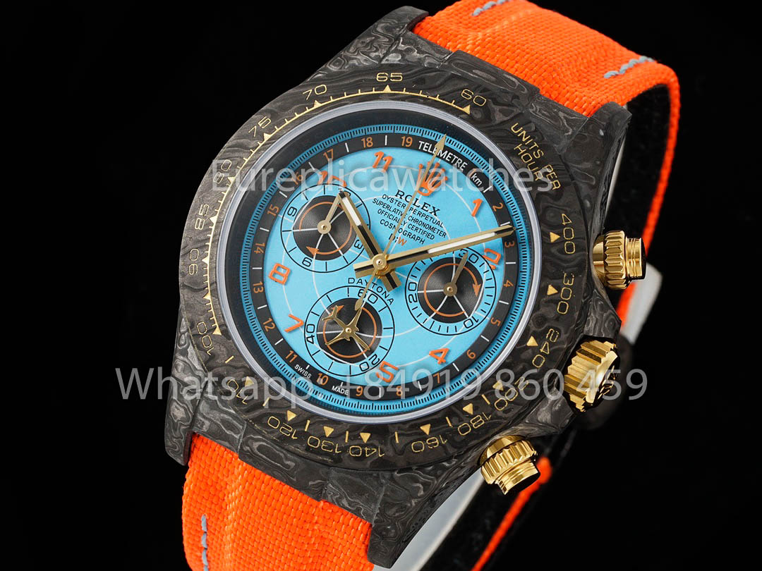 Rolex Daytona Lucky Player 3 Case Carbon 1:1 Best Clone Diw Custom 4130 Movement