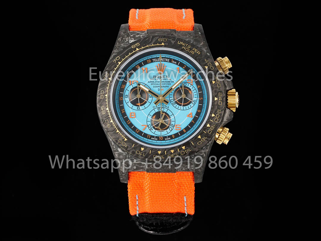 Rolex Daytona Lucky Player 3 Cassa Carbonio 1:1 Miglior Clone Diw Custom 4130 Movimento