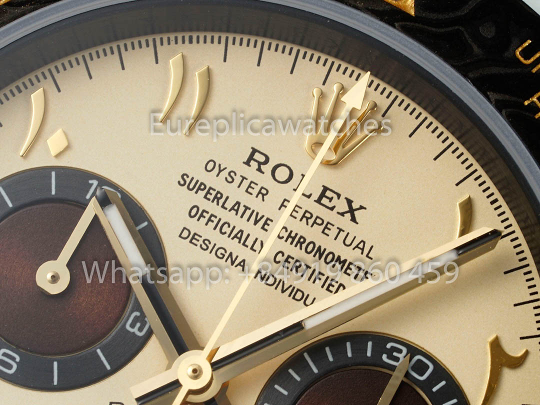 Rolex Daytona Desert Eagle Bianco Carbonio 1:1 Miglior Clone Diw Custom 4130 Movimento