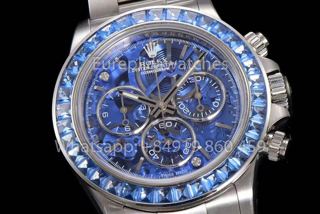 Rolex Daytona Arolla Project con quadrante blu Orologio scheletrato 1:1 Miglior clone