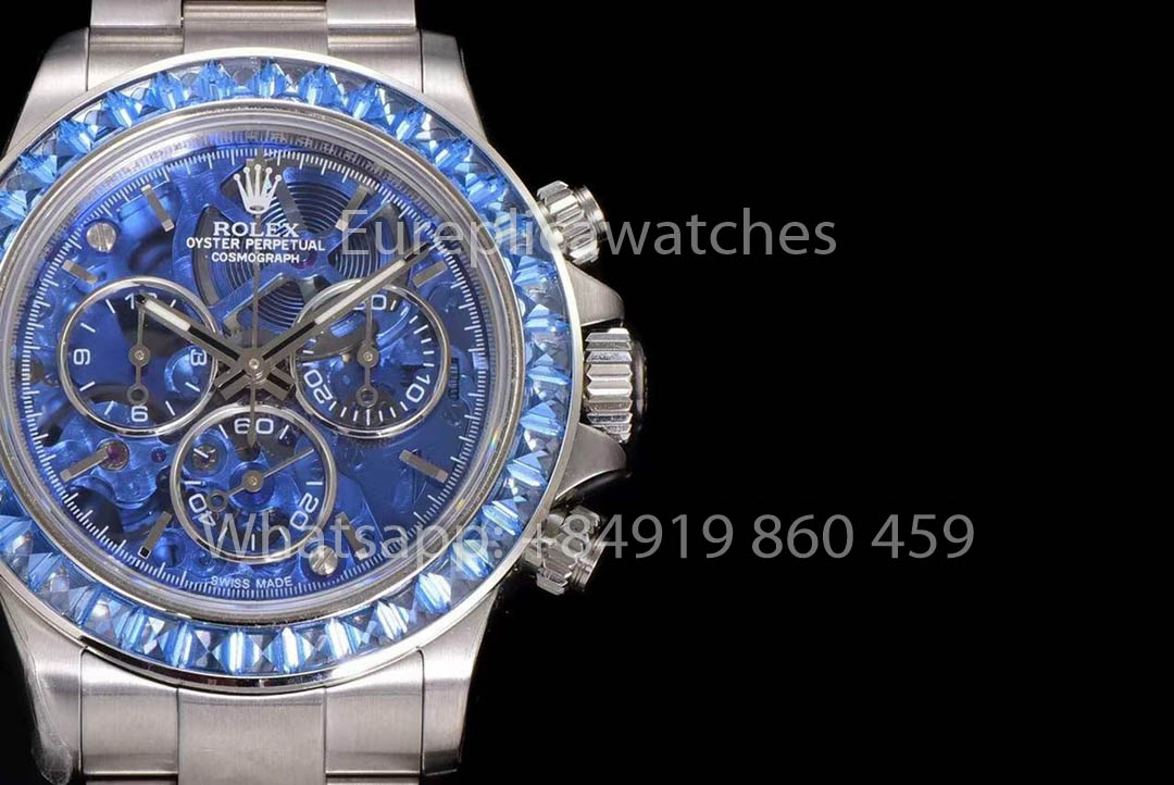 Rolex Daytona Arolla Project con quadrante blu Orologio scheletrato 1:1 Miglior clone