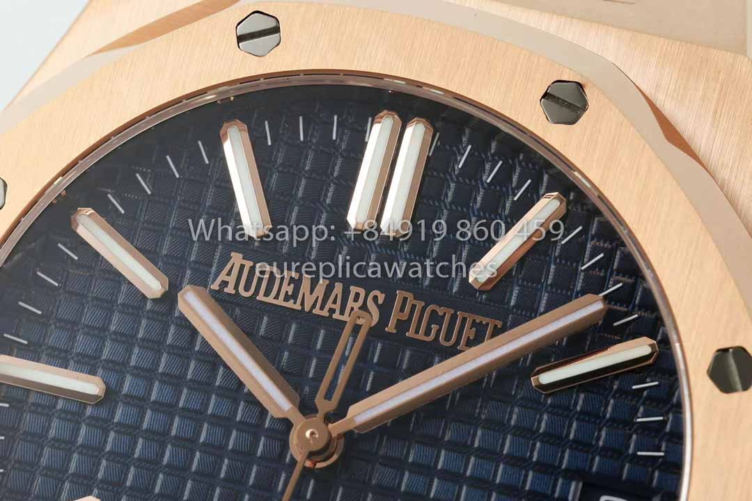 Audemars Piguet Royal Oak 15510ST di IPF Factory 1:1 miglior clone quadrante blu oro rosa