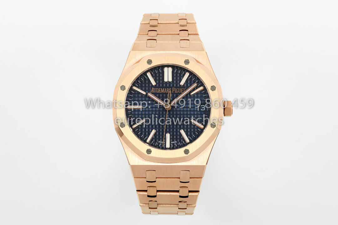 Audemars Piguet Royal Oak 15510ST di IPF Factory 1:1 miglior clone quadrante blu oro rosa