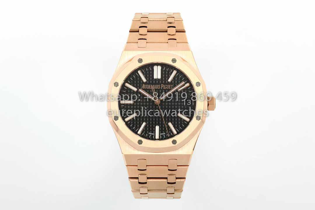 Audemars Piguet Royal Oak 15510ST de IPF Factory 1:1 Mejor clon Esfera negra Oro rosa