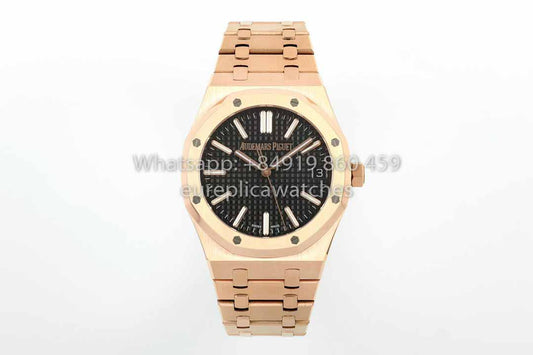 Audemars Piguet Royal Oak 15510ST di IPF Factory 1:1 miglior clone quadrante nero oro rosa