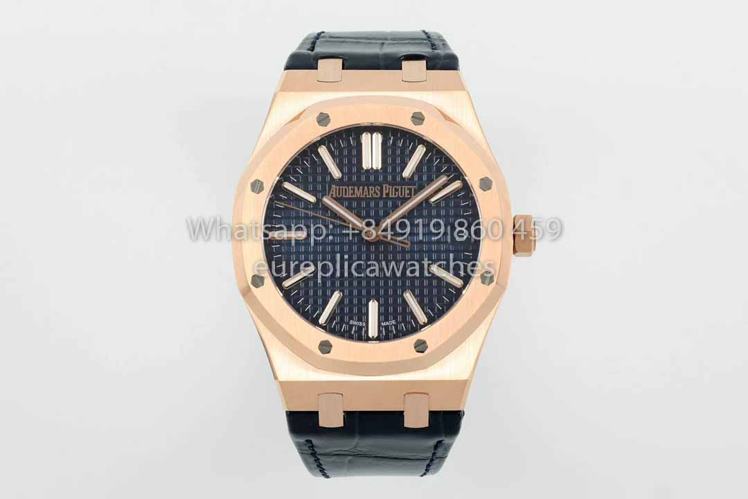 Audemars Piguet Royal Oak 15510ST de IPF Factory 1:1 Mejor clon Esfera azul Correa de cuero