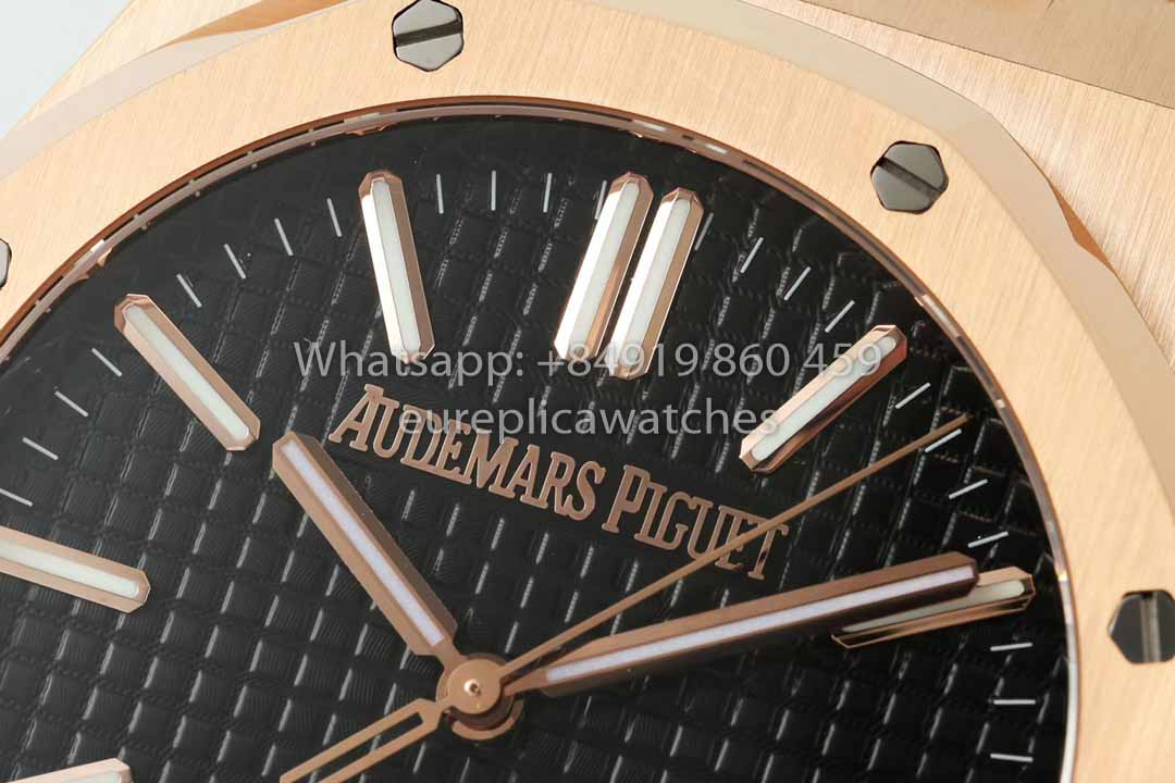 Audemars Piguet Royal Oak 15510ST di IPF Factory 1:1 miglior clone quadrante nero cinturino in pelle