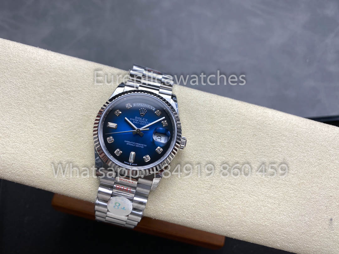 Rolex Day Date 128239-0023 Oro Bianco 1:1 Miglior Clone 8+ Versione Contrappeso di Fabbrica