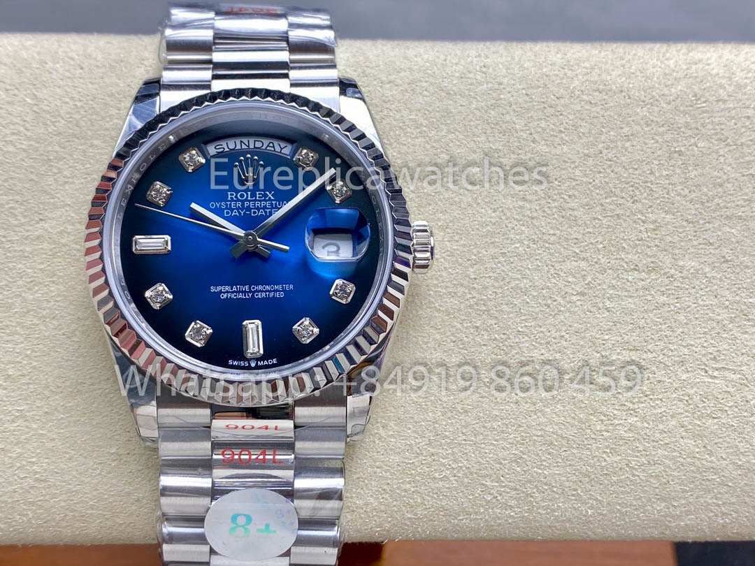 Rolex Day Date  128239-0023 White Gold 1:1 Best Clone 8+ Factory Counterweight Version