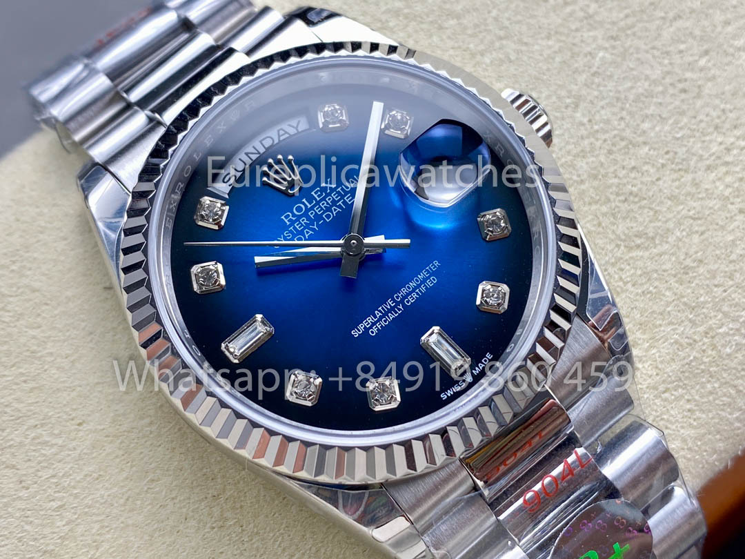 Rolex Day Date  128239-0023 White Gold 1:1 Best Clone 8+ Factory Counterweight Version