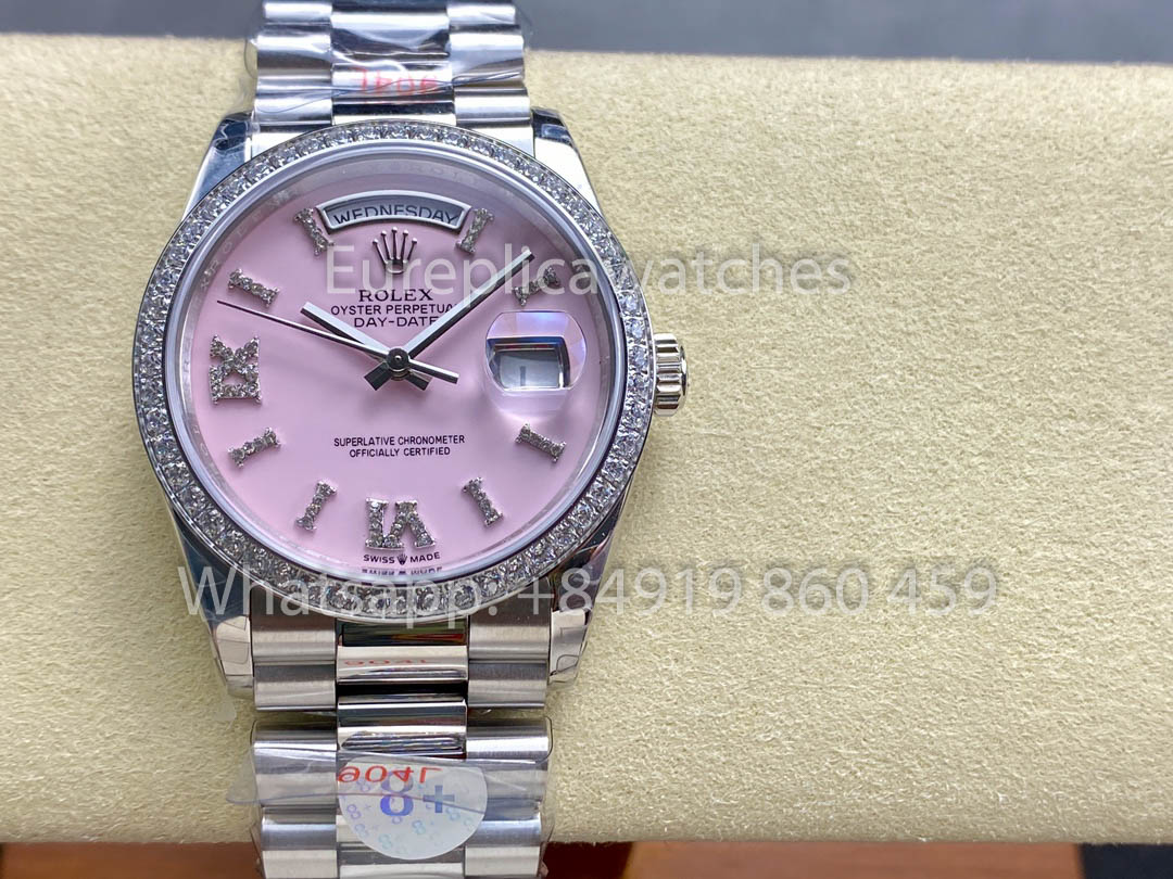 Rolex Day Date  m128349rbr-0008 White Gold 1:1 Best Clone 8+ Factory Counterweight Version