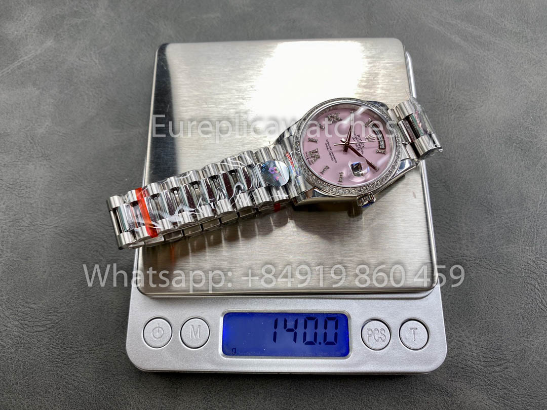 Rolex Day Date  m128349rbr-0008 White Gold 1:1 Best Clone 8+ Factory Counterweight Version