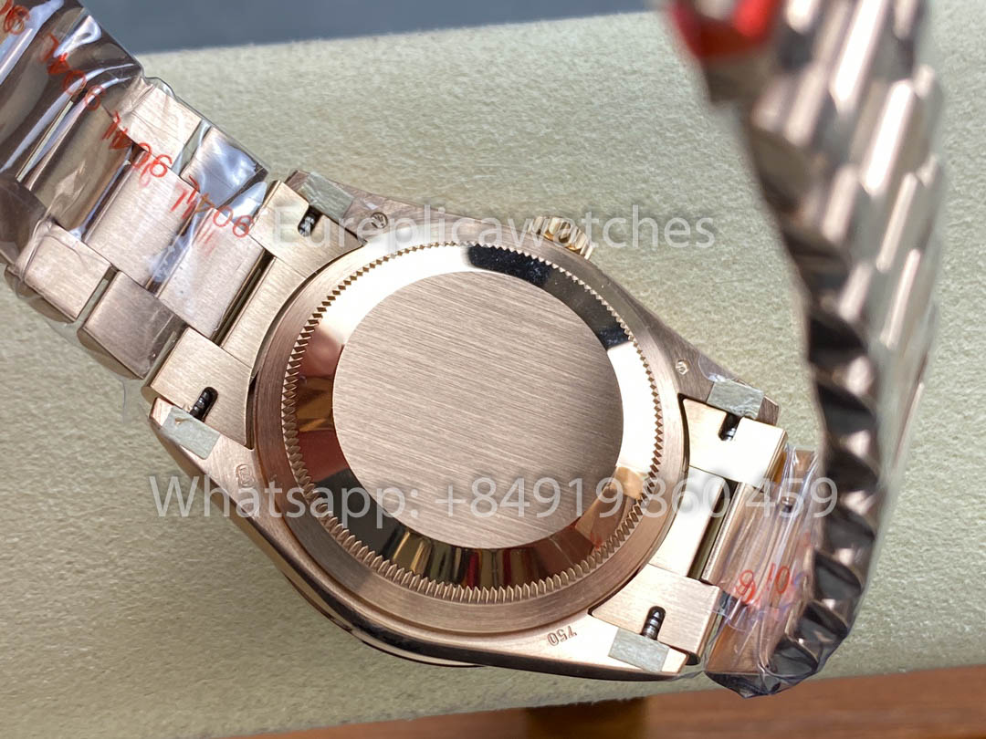 Rolex Day Date M128345RBR-0044 Baguette Bezel 1:1 Miglior Clone 8+ Versione Contrappeso di Fabbrica