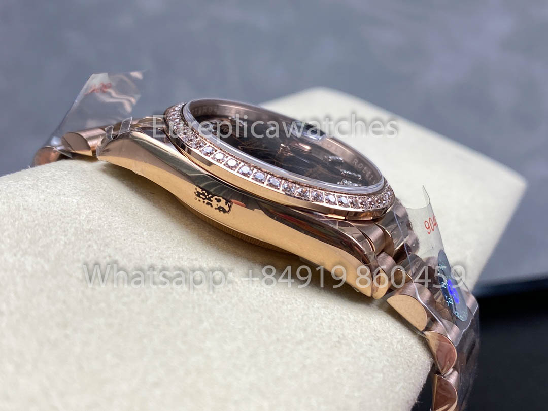 Rolex Day Date M128345RBR-0044 Rose Gold 1:1 Best Clone 8+ Factory Counterweight Version