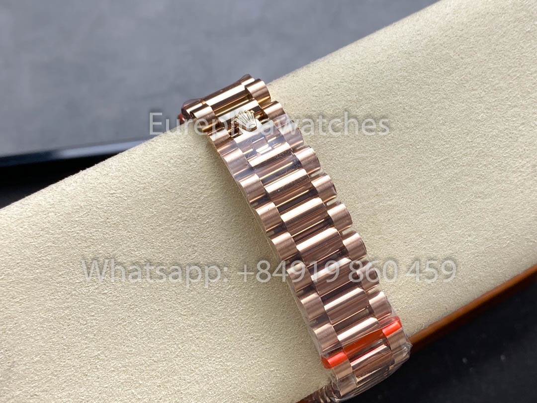 Rolex Day Date M128345RBR-0044 Rose Gold 1:1 Best Clone 8+ Factory Counterweight Version