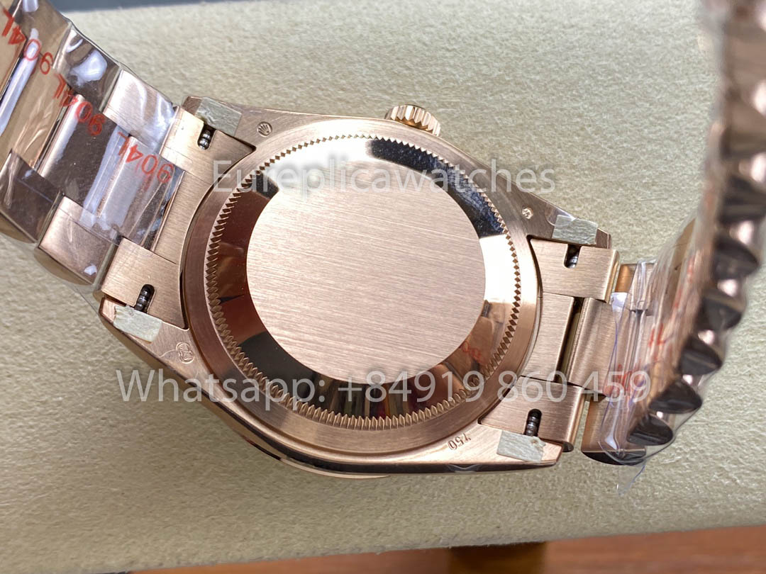 Rolex Day Date M128345RBR-0044 Oro rosa 1:1 Mejor clon 8+ Versión de contrapeso de fábrica