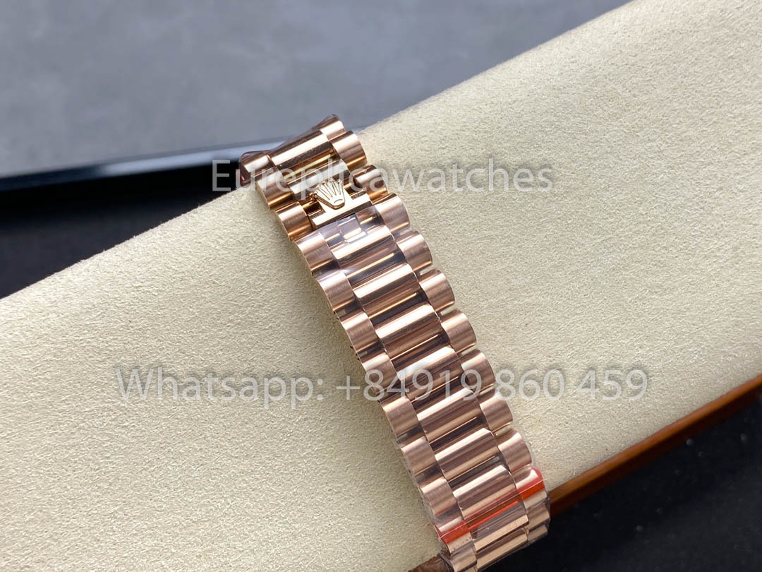 Rolex Day Date m128395tbr-0032 Rose Gold 1:1 Best Clone 8+ Factory Counterweight Version