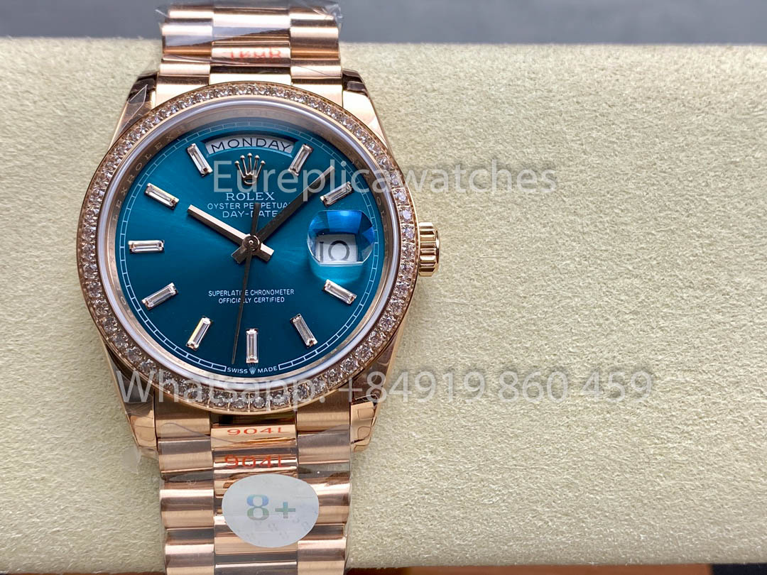 Rolex Day Date m128395tbr-0032 Rose Gold 1:1 Best Clone 8+ Factory Counterweight Version