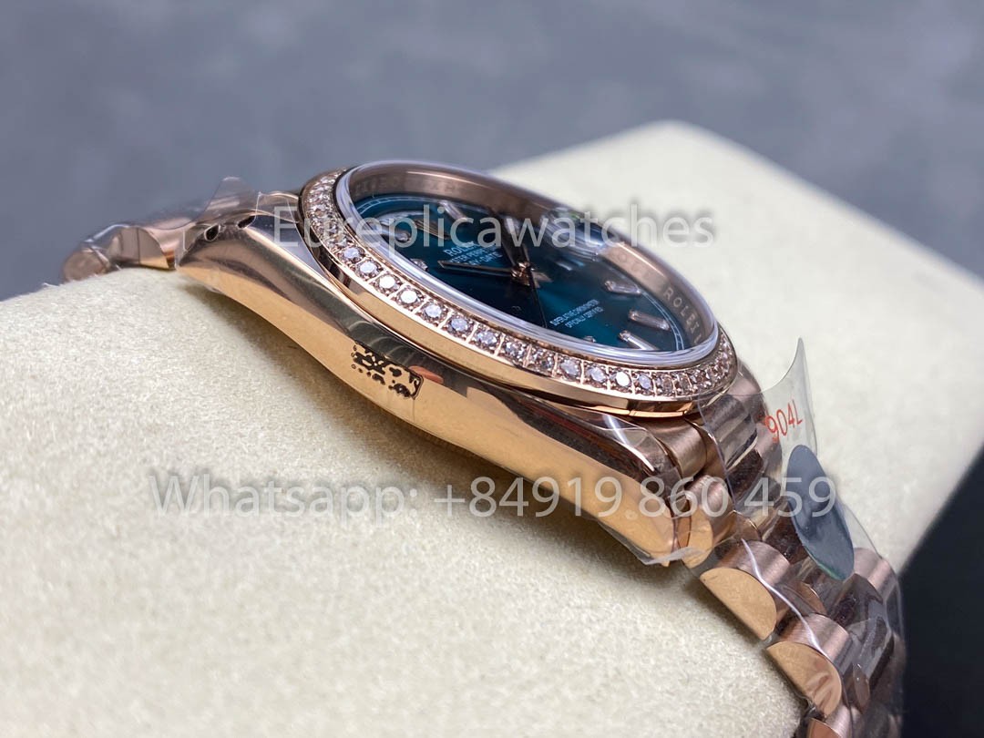 Rolex Day Date m128395tbr-0032 Rose Gold 1:1 Best Clone 8+ Factory Counterweight Version