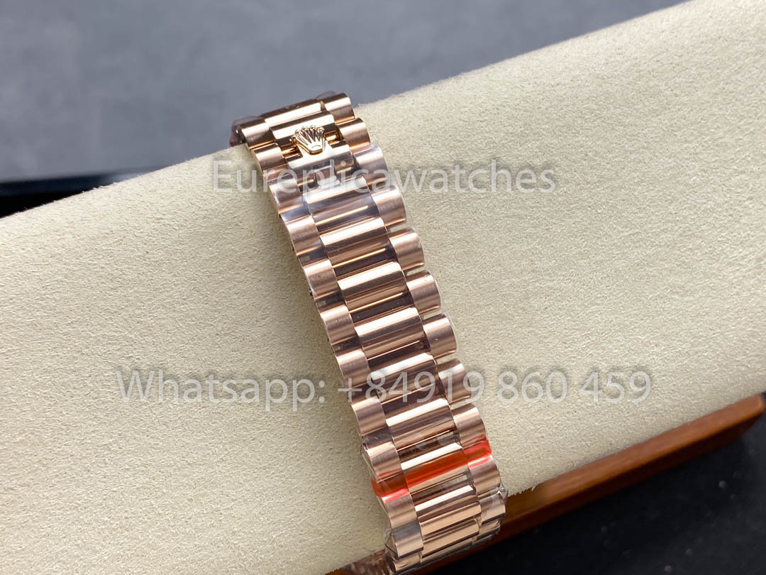 Rolex Day Date m128395tbr-0032 Rose Gold 1:1 Best Clone 8+ Factory Counterweight Version