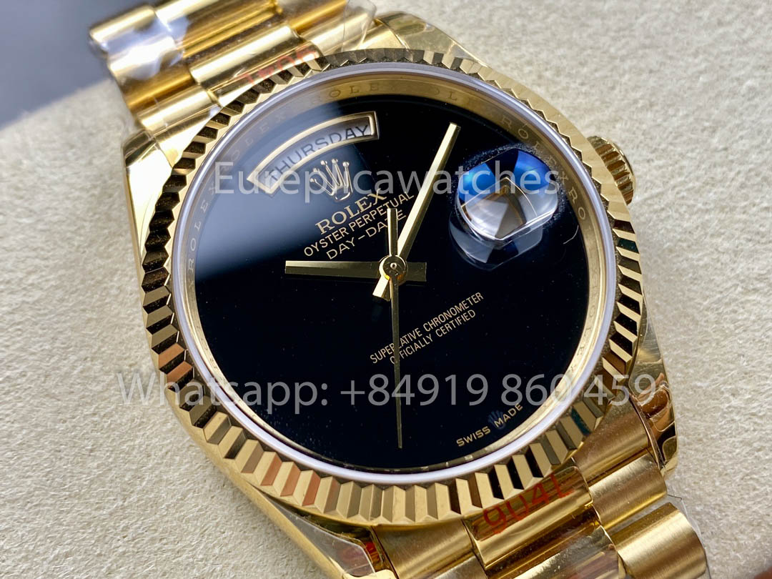 Rolex Day Date Ref. 128238 Yellow Gold  1:1 Best Clone 8+ Factory Counterweight Version