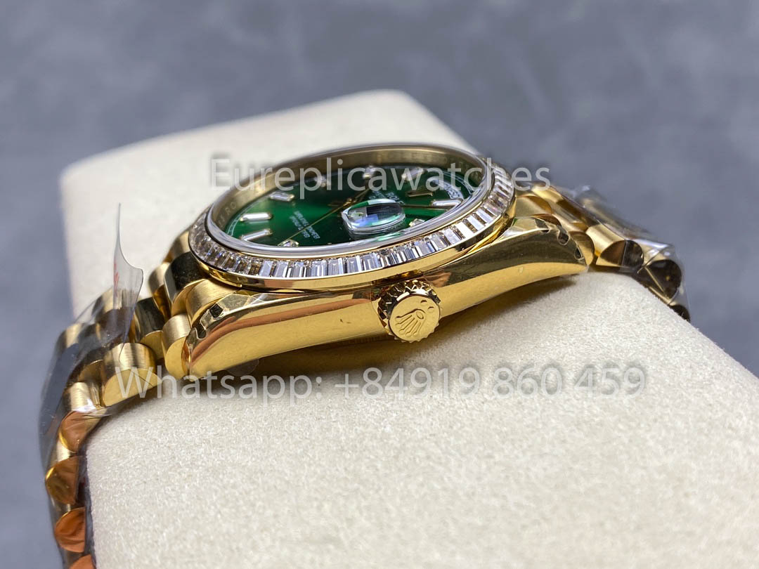 Rolex Day Date 128398TBR-0035 Yellow Gold  1:1 Best Clone 8+ Factory Counterweight Version