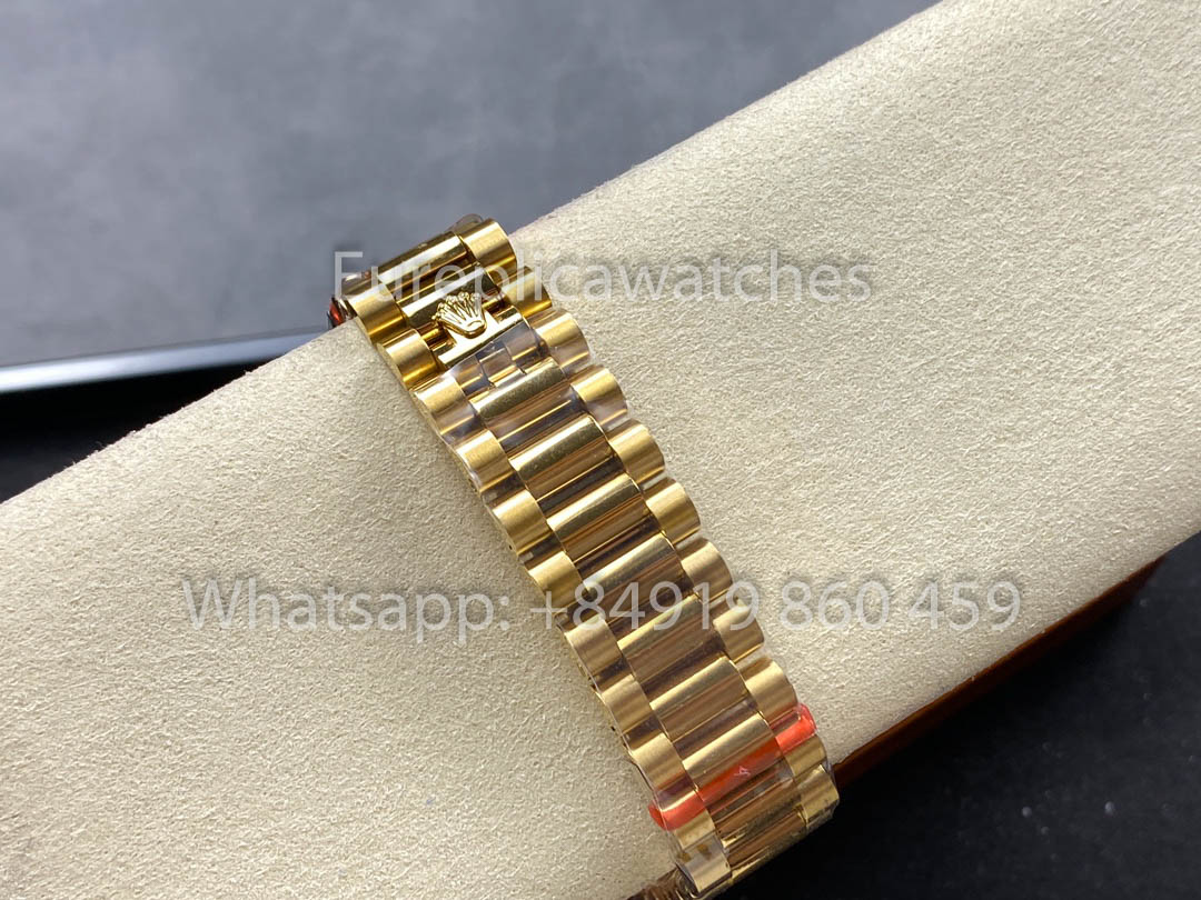 Rolex Day Date 128239-0035 Yellow Gold  1:1 Best Clone 8+ Factory Counterweight Version