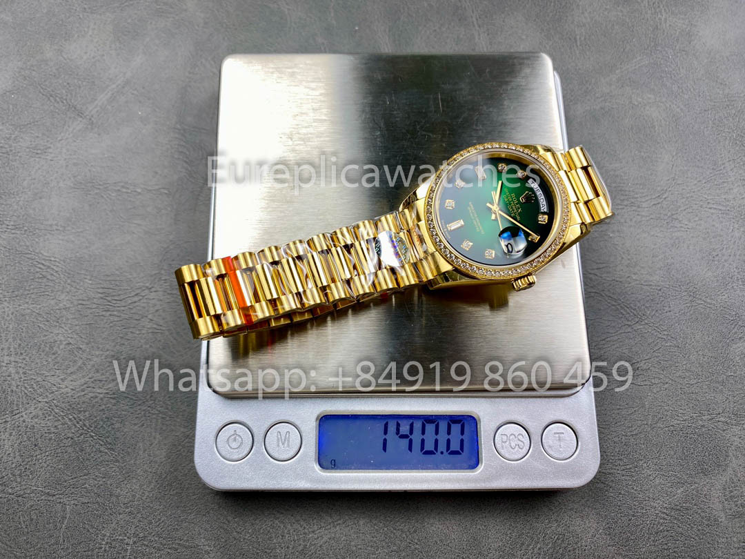 Rolex Day Date 128239-0035 Yellow Gold  1:1 Best Clone 8+ Factory Counterweight Version