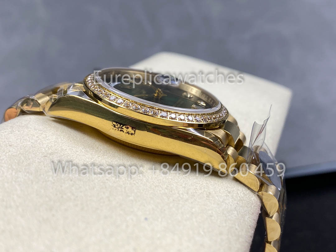 Rolex Day Date 128239-0035 Yellow Gold  1:1 Best Clone 8+ Factory Counterweight Version