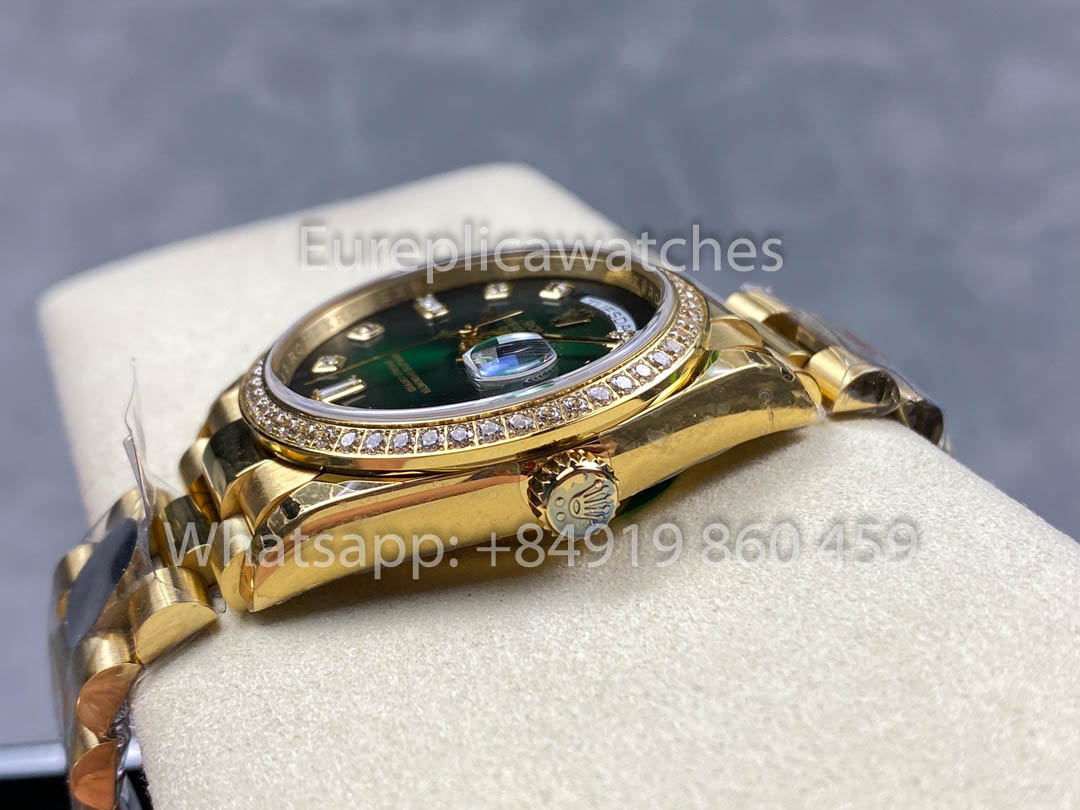 Rolex Day Date 128239-0035 Yellow Gold  1:1 Best Clone 8+ Factory Counterweight Version