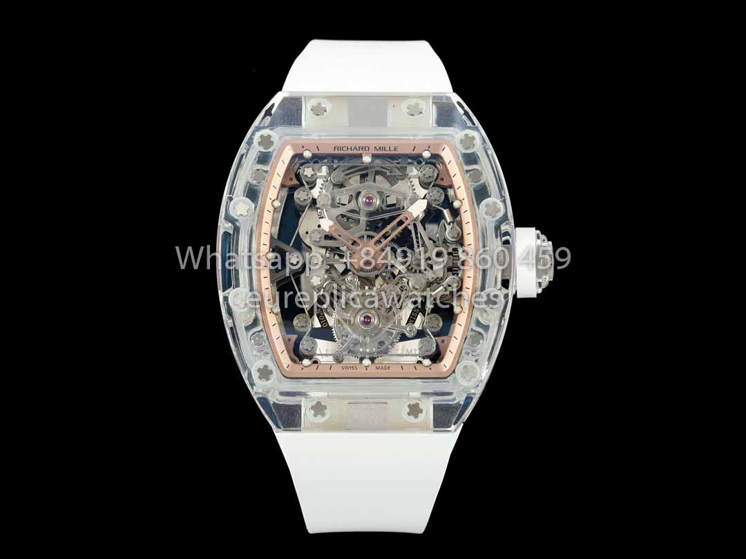 Richard Mille RM 56-02 Tourbillon 1:1 Miglior Clone RM Factory Quadrante Oro Rosa Cassa Zaffiro