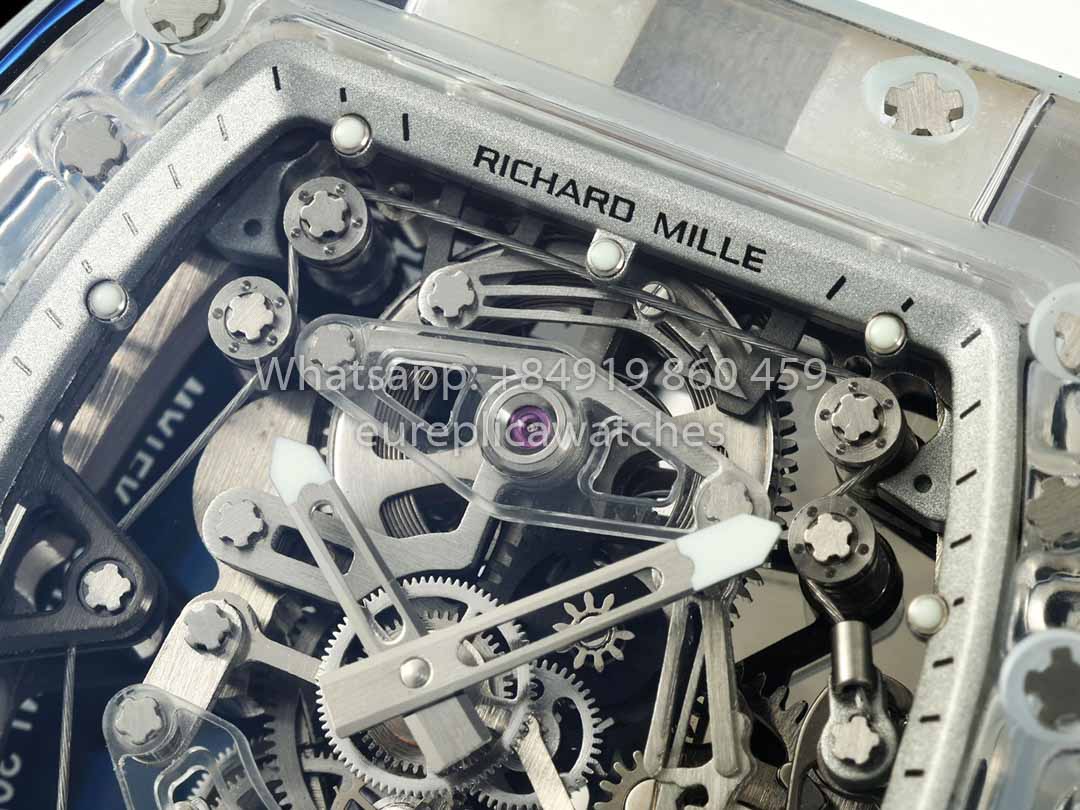 Richard Mille RM 56-02 Tourbillon 1:1 Miglior Clone RM Factory Quadrante Bianco e Cinturino Bianco