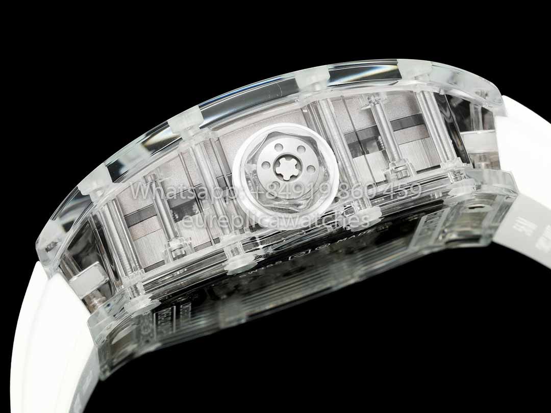 Richard Mille RM 56-02 Tourbillon 1:1 Mejor clon RM Factory Esfera blanca y correa blanca