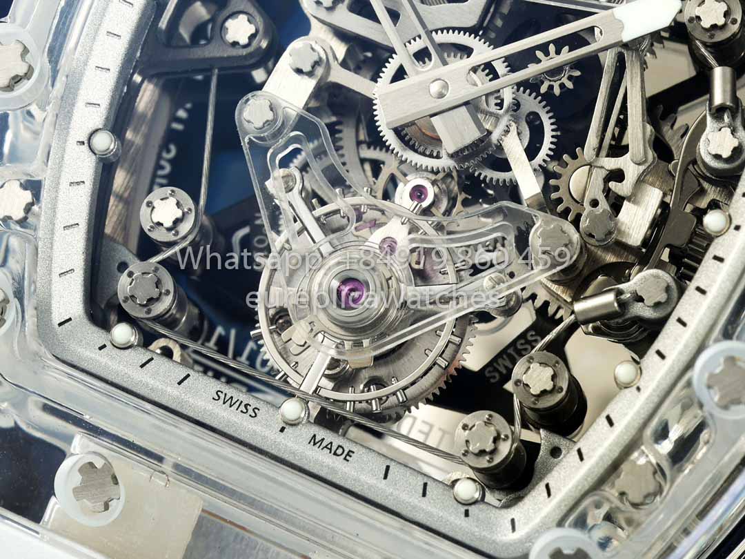 Richard Mille RM 56-02 Tourbillon 1:1 Miglior Clone RM Factory Quadrante Bianco e Cinturino Bianco