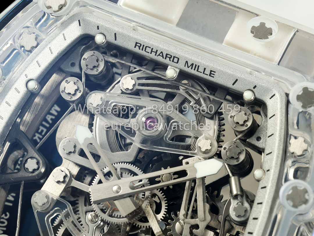 Richard Mille RM 56-02 Tourbillon 1:1 Best Clone RM Factory Transparent case White Dial