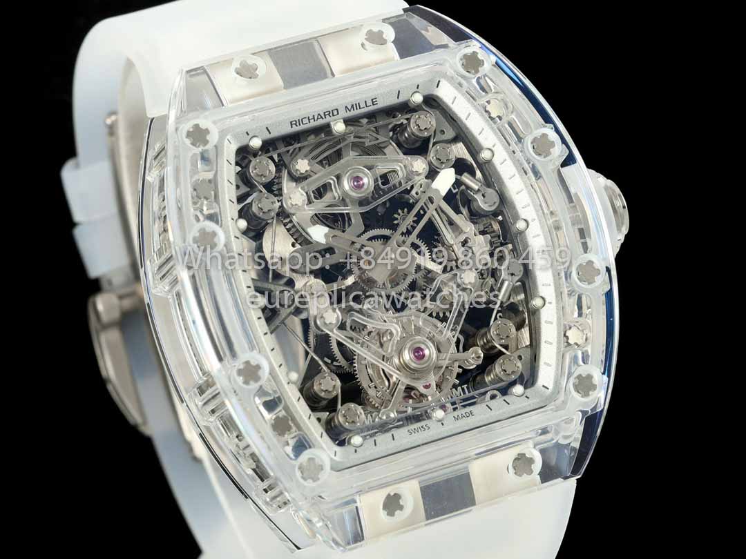 Richard Mille RM 56-02 Tourbillon 1:1 Mejor clon RM Factory Caja transparente Esfera blanca