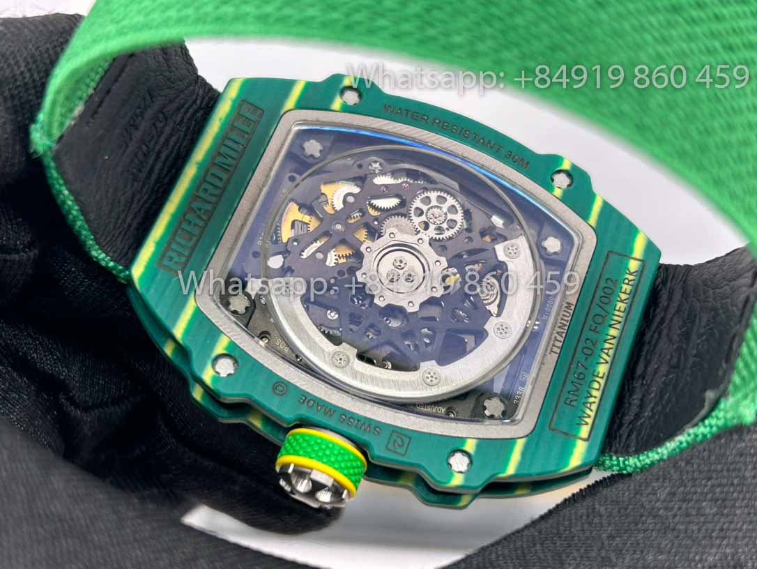 Replica Richard Mille RM67-02 Sprint 48MM Wayde Van Niekerk Verde 1:1 Miglior Clone V2