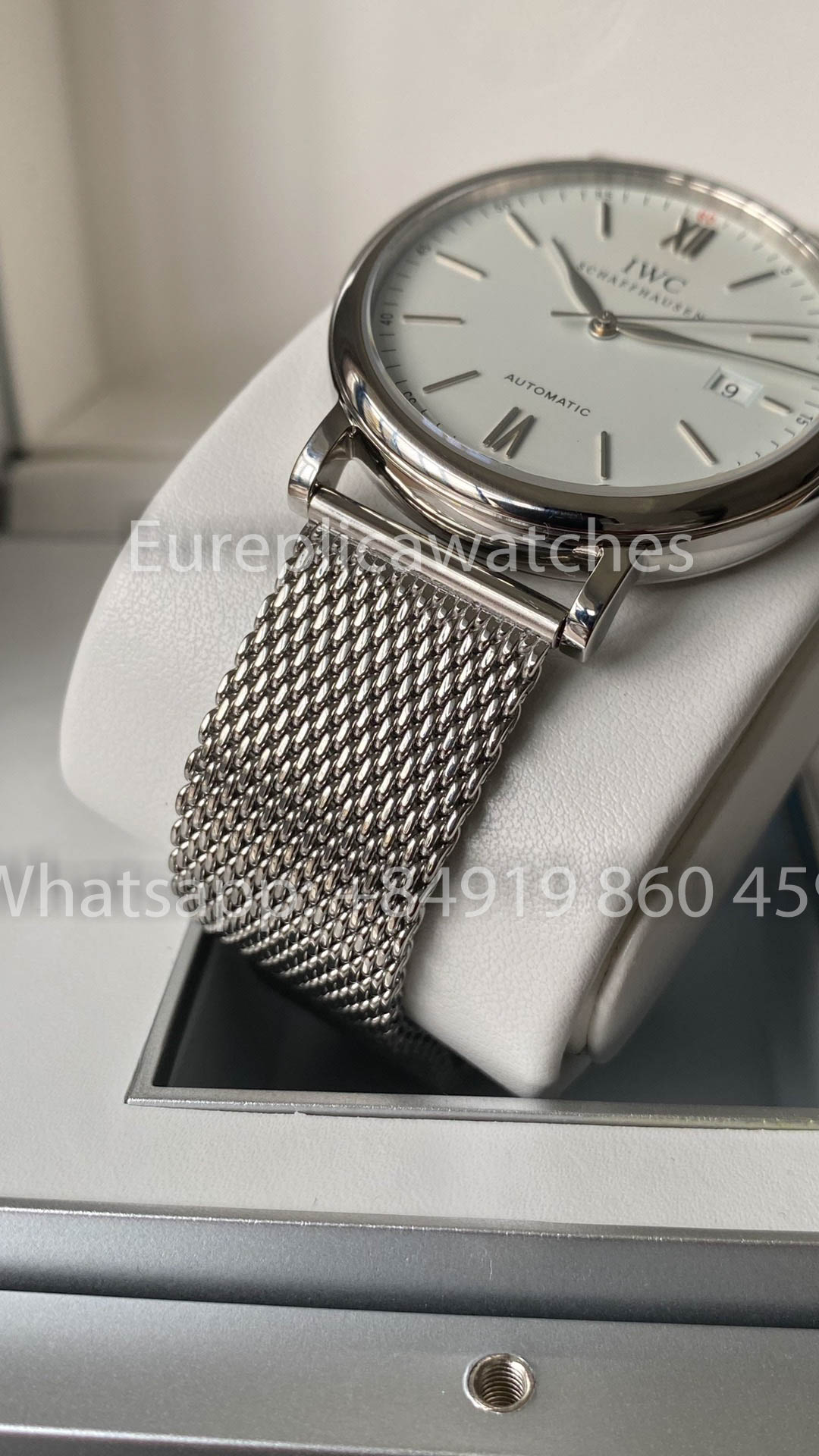 IWC Portofino IW356501 Automatic Watch 40MM 1:1 Best Clone A+ Factory Mesh Strap