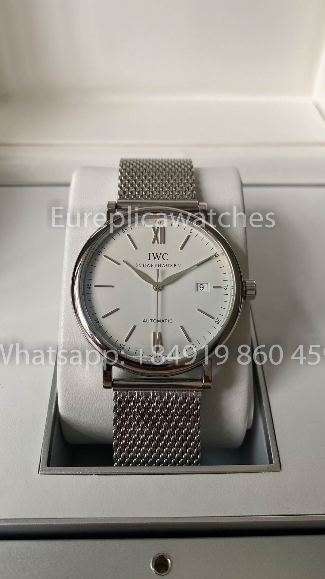 IWC Portofino IW356501 Automatic Watch 40MM 1:1 Best Clone A+ Factory Mesh Strap