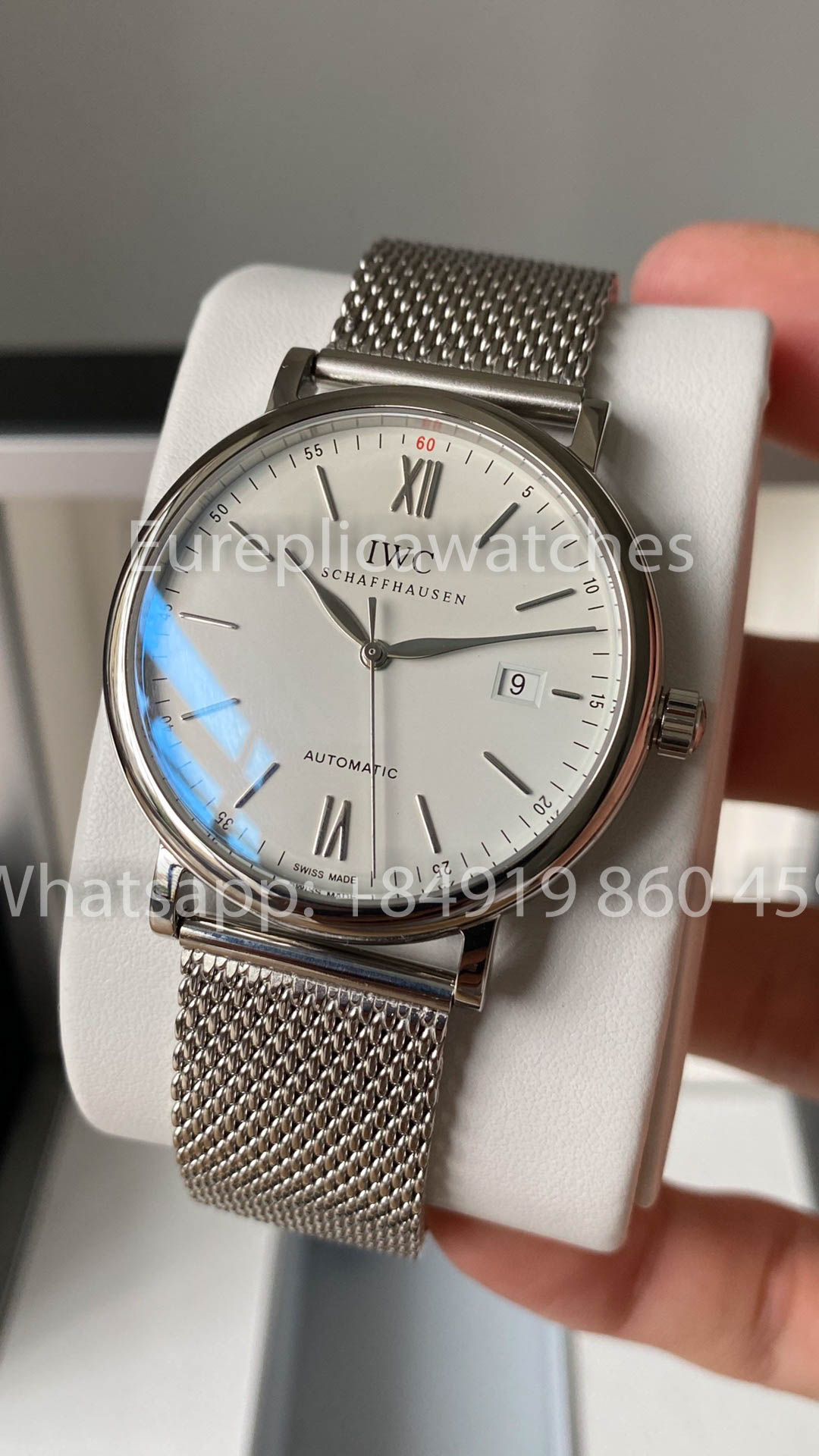 IWC Portofino IW356501 Automatic Watch 40MM 1:1 Best Clone A+ Factory Mesh Strap