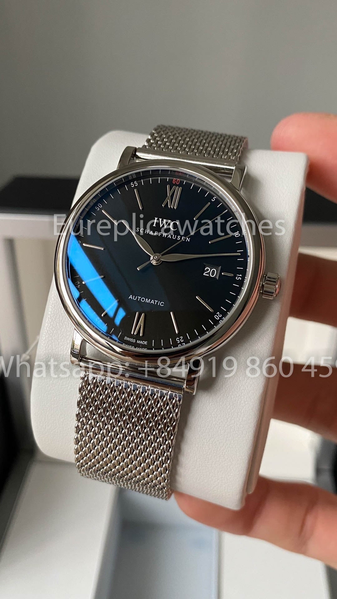 IWC Portofino IW356518 Automatic Watch 40MM 1:1 Best Clone A+ Factory Mesh Strap