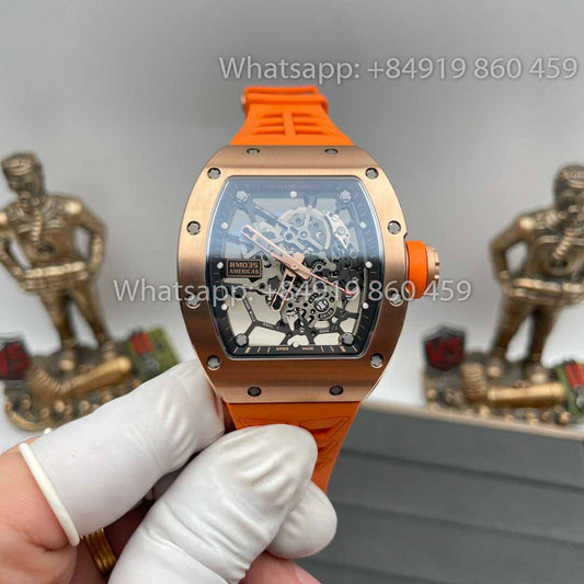 Richard Mille RM035 Toro Americas Edition Correa en oro rosa y naranja 1:1 Mejor clon de Sonic Factory