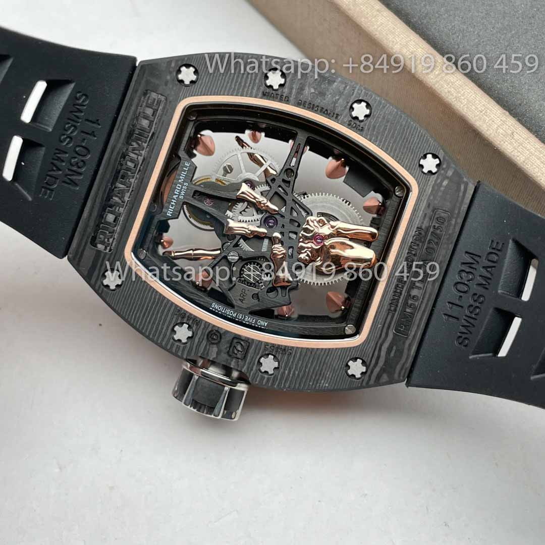 Richard Mille RM66 Tourbillon volante de cuerda manual 1:1 Mejor clon de fábrica YS 