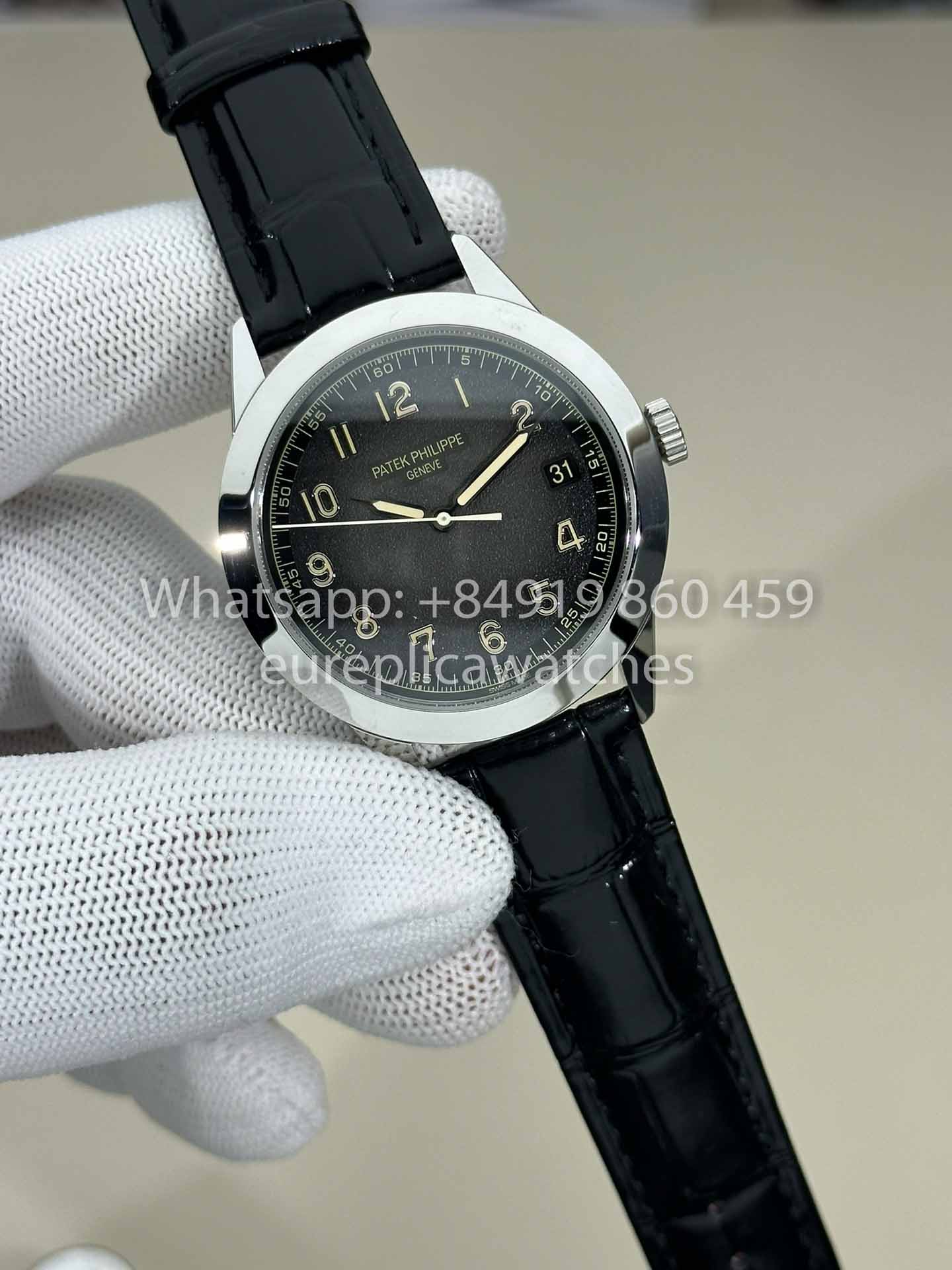 Patek Philippe Calatrava 5226G-001 Correa negra 1:1 Mejor clon GR Versión luminosa mejorada