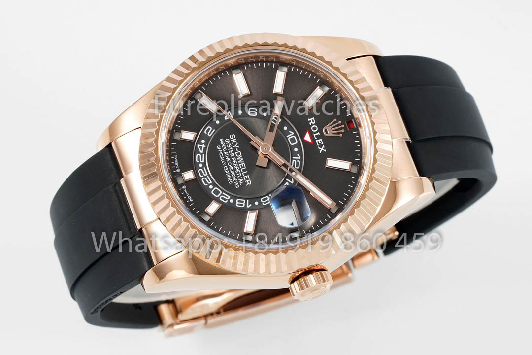 Rolex Oyster Perpetual Sky-Dweller M336239 Quadrante Grigio Oro Rosa 1:1 Miglior Clone ZF Factory 190 grammi