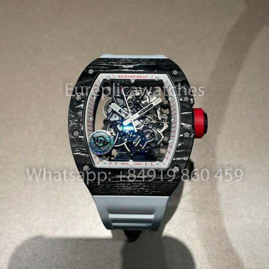 RICHARD MILLE RM055 Carbon Fiber Case 1:1 Best Clone APS Factory Red  Crown