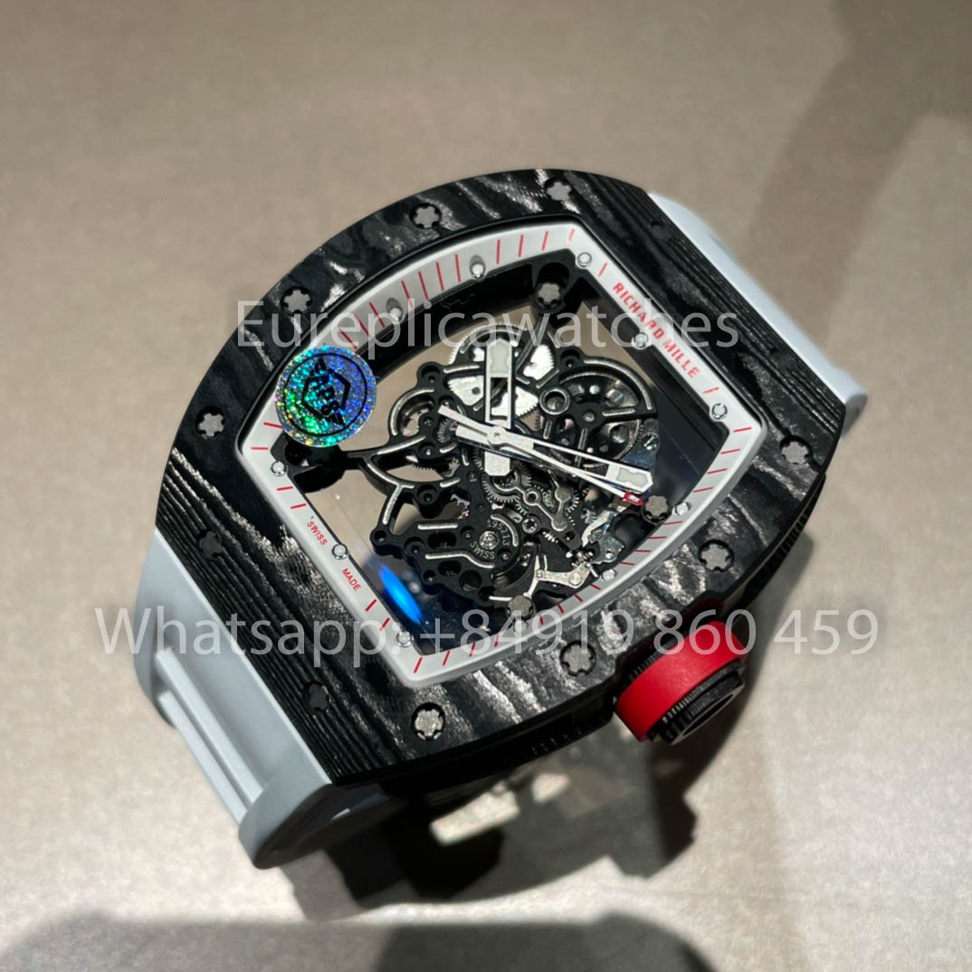 RICHARD MILLE RM055 Carbon Fiber Case 1:1 Best Clone APS Factory Red  Crown