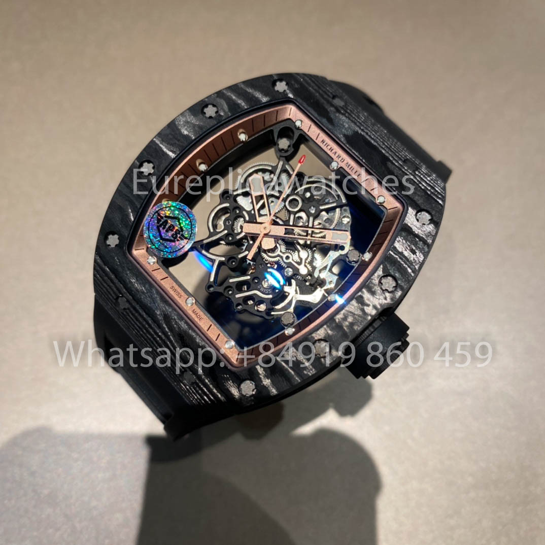 RICHARD MILLE RM055 Carbon Fiber Case 1:1 Best Clone APS Factory Bronze Dial